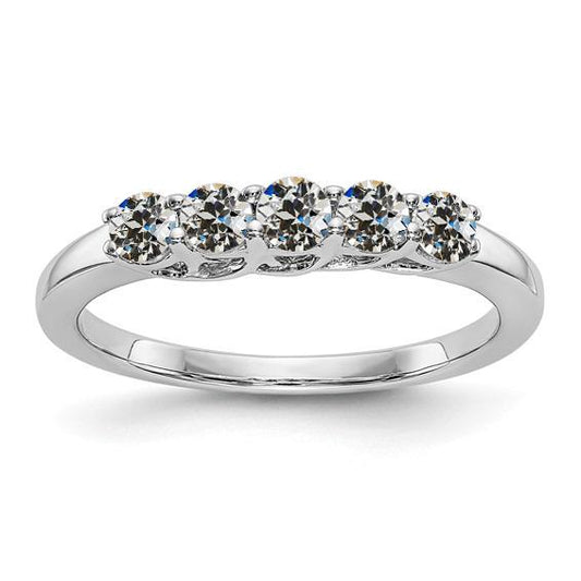 Jubiläumsband Runder Diamant im alten Minenschliff Weißgold 2,50 Karat - harrychadent.ch
