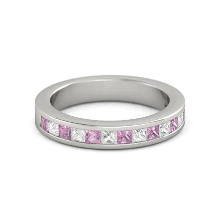 Prinzessin Diamant Komfort Fit Rosa Saphirband 2,40 Karat