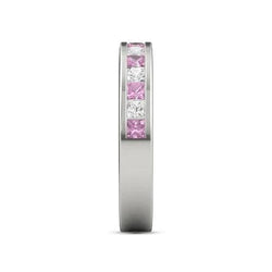 Prinzessin Diamant Komfort Fit Rosa Saphirband 2,40 Karat