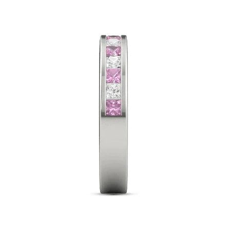 Prinzessin Diamant Komfort Fit Rosa Saphirband 2,40 Karat