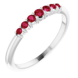 Rubinsteine Edelstein Ring 1,90 Karat Weißgold 14K