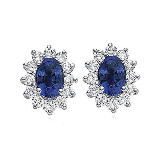 echter oval diamant 2.50Karat ohrring Vorderansicht