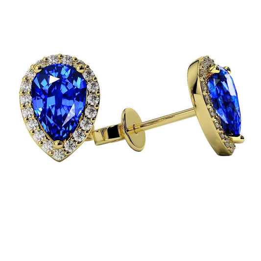 echter round diamant 4.50Karat ohrring Vorderansicht