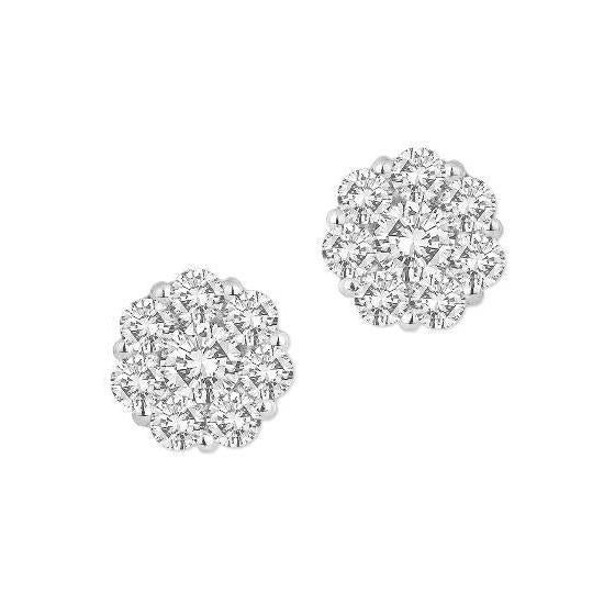 6.20 Carats Gorgeous Runden Diamant Ladies Stud Pave Earrings