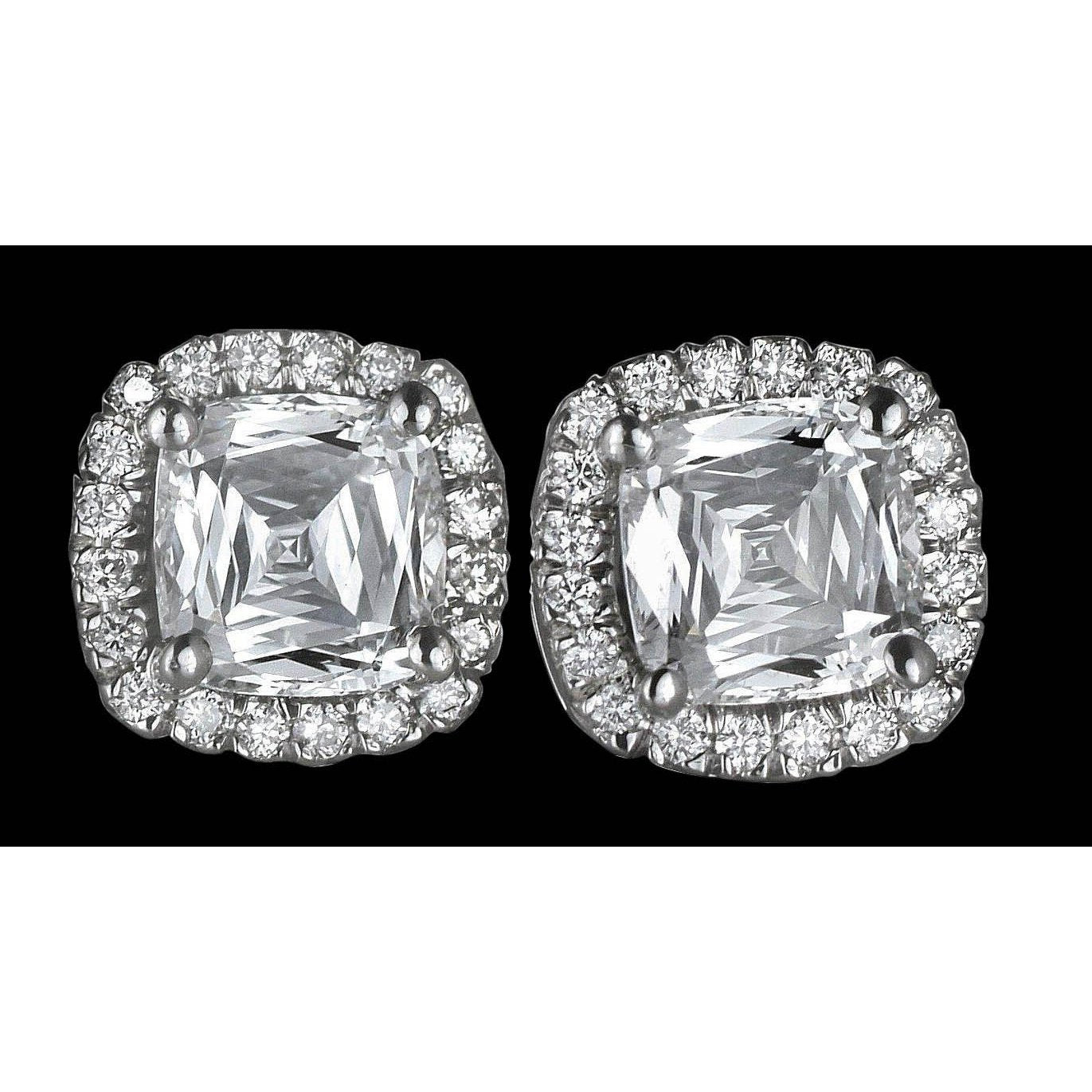 Halo-Diamant-Ohrstecker Natürlicher Diamant-Ohrring 2,25 Karat