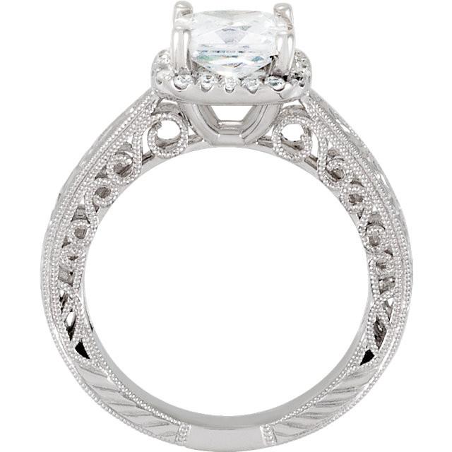 1.71 karat kissen diamant verlobungsring halo-ring aus massivem weißgold 14k