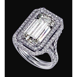 3,01 ct. Diamanten Royal Verlobungsring Halo Emerald Center