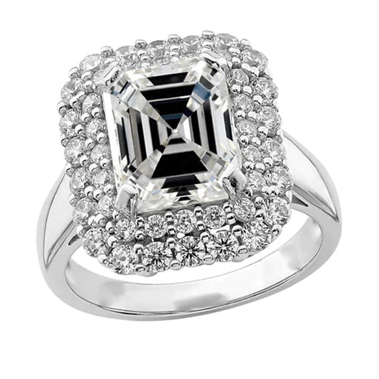 7 Karat Asscher-Diamantring