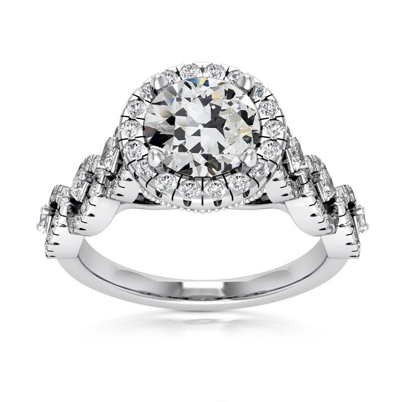alter Bergmann Diamant Halo Ring Pave Infinity Style Gold 7,50 Karat - harrychadent.ch