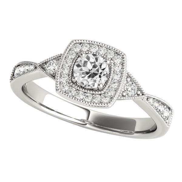 Antiker Diamant Halo Ring Alteuropäischer Goldschmuck 2,50 Karat - harrychadent.ch