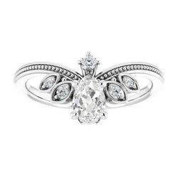 Birne alter Bergmann Diamant Ring Enhancer Perlen Stil 2,75 Karat Schmuck