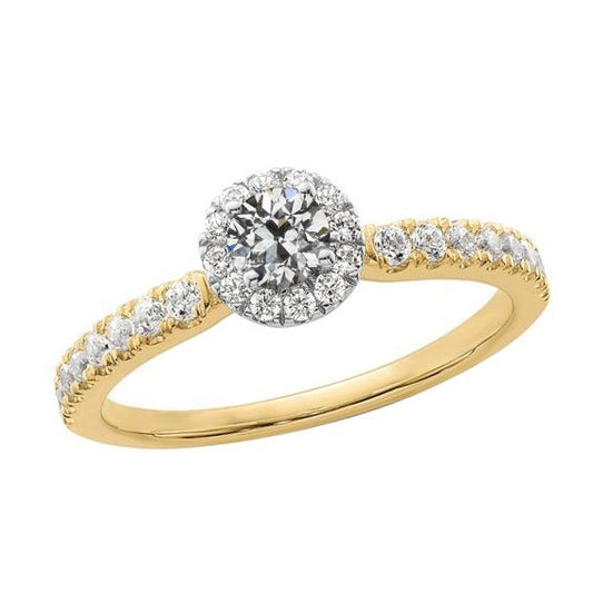 Damenschmuck Halo Old Mine Cut Diamant Ring Fishtail Set 2,75 Karat - harrychadent.ch