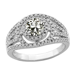 Ehering Rund alter Bergmann Diamant Triple Split Shank 4,50 Karat