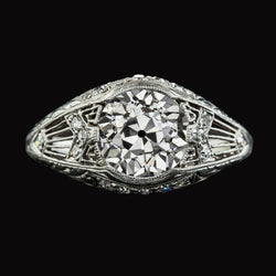 Gold Runder Altschliff Diamant Fancy Ring Antik-Stil 4,25 Karat