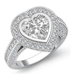 Halo Diamant Ehering Lady Fine 6,35 Karat Schmuck