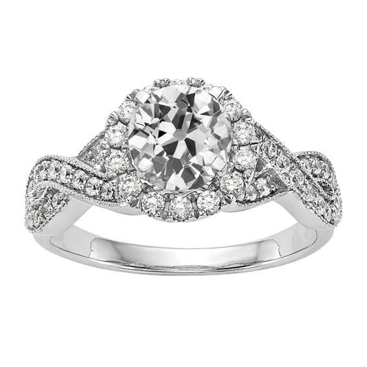 Halo Ehering Alter Minenschliff Diamant Infinity Style 5 Karat - harrychadent.ch
