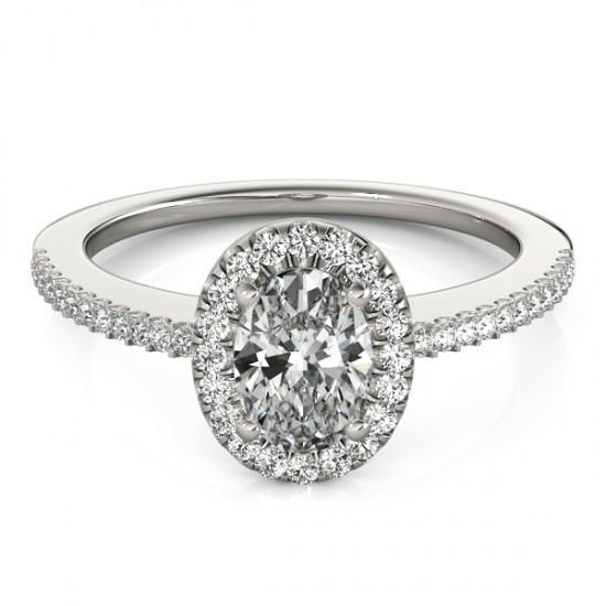 Halo Fancy Anniversary Diamant-Verlobungsring 1,94 Karat Schmuck WG 14K