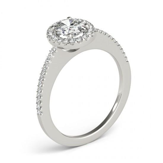 Halo Fancy Anniversary Diamant-Verlobungsring 1,94 Karat Schmuck WG 14K