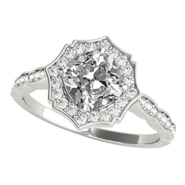 Halo Ringkissen Old Cut Diamant Star Style Goldschmuck 7,50 Karat - harrychadent.ch