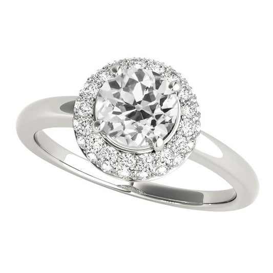 Halo Runden alter Bergmann Diamantring Krappenset 3,50 Karat Schmuck - harrychadent.ch