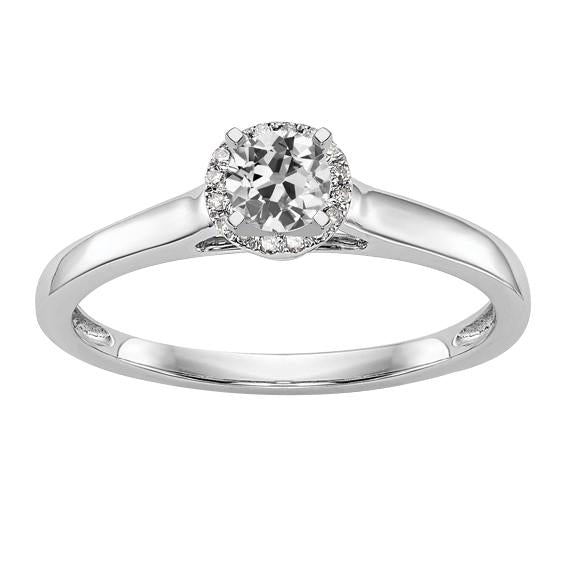 Lady's Halo Ring runder alter Minenschliff Diamant 1,75 Karat Goldschmuck - harrychadent.ch