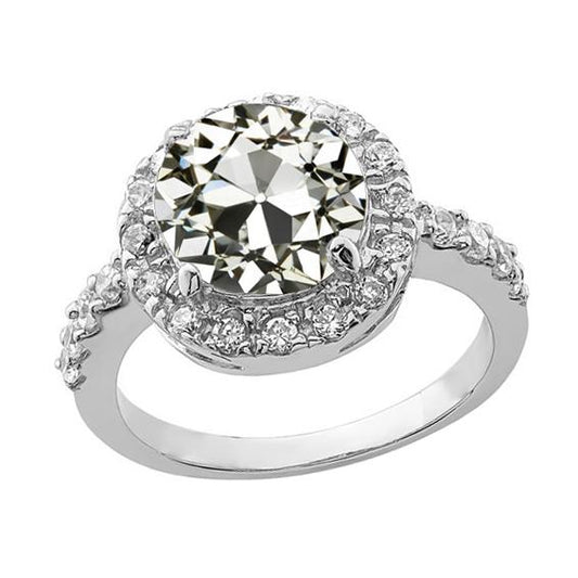 Lady's Runden alter Bergmann Diamant Halo Ring mit Akzenten 4 Karat Gold - harrychadent.ch