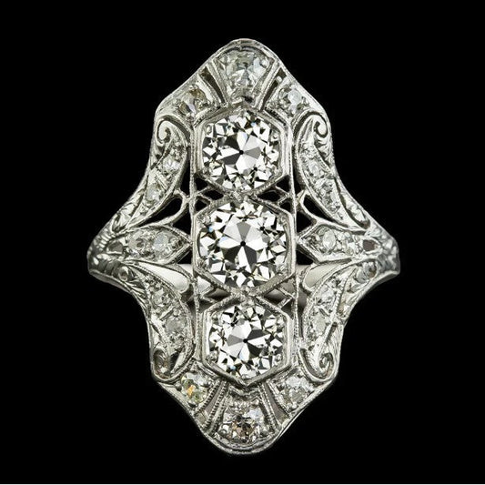 echter round diamant 4.25Karat ring Vorderansicht
