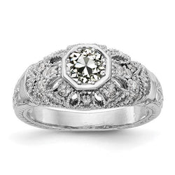 Runder alter Bergmann Diamant Fancy Ring Milgrain Schaft 2.25 Karat