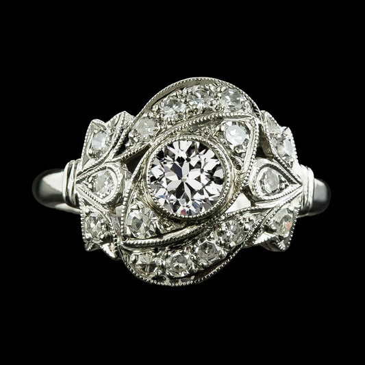 Runder Altschliff Diamant Fancy Ring Lünette Set 3 Karat Milgrain - harrychadent.ch