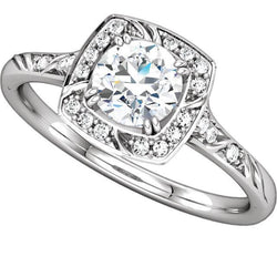 Runder Diamant-Verlobungs-Halo-Ring 1.65 Karat Weißgold 14K