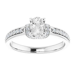 Runder & Ovaler alter Bergmann Diamantring mit Akzenten Krappenset 4,75 Karat