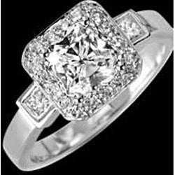 Strahlender Diamant 3 Karat Royal Verlobungsring Halo Neu