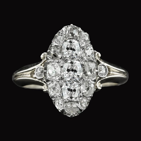 Vintage Stil Halo Ring Rund alter Bergmann Diamant Schmuck 6.50 Karat - harrychadent.ch