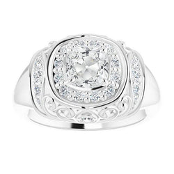 Vintage-Stil Kissen Old Mine Cut Diamant Fancy Ring 3,25 Karat