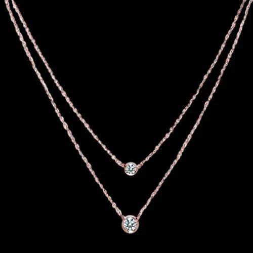 2-Reihige Diamant-Halskette