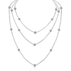 3-Reihige Diamant-Halskette
