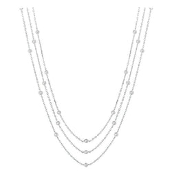 3-Reihige Diamant-Halskette