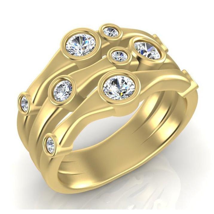 DiamantFancy Ring 1,10 Karat 14K Weiß Herrenschmuck Neu