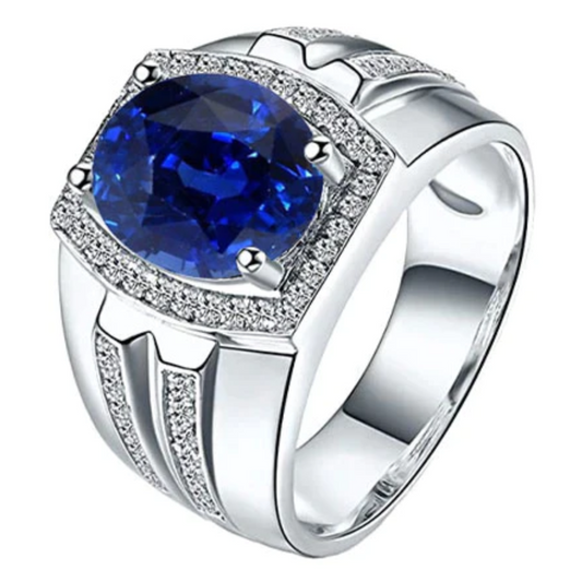 echter oval diamant 4Karat ring Vorderansicht
