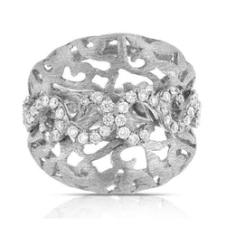 1.46 Karat Diamant-Verlobungs-Jubiläums-Ausgefallener Ring Weißgold 14K