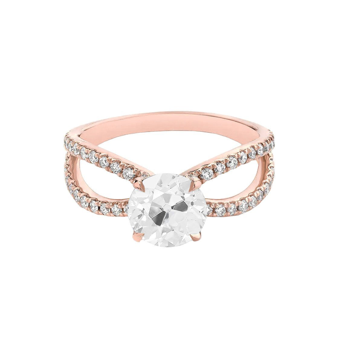 4 Karat Altschliff Diamantring Roségold Schmuck - harrychadent.ch