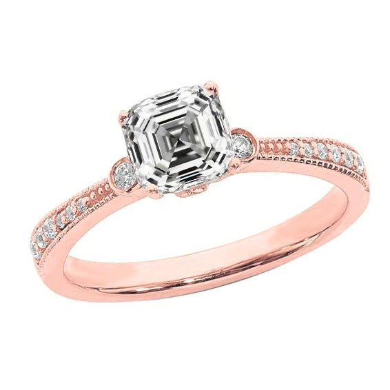 4 Karat Asscher-Diamantring