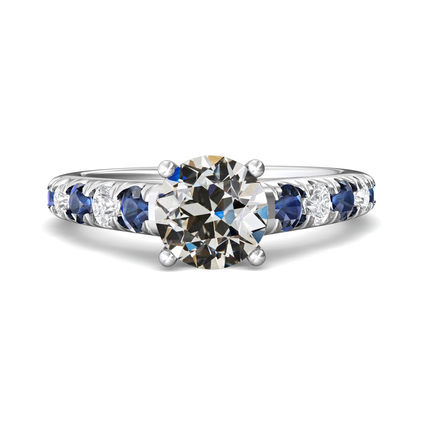 alter Bergmann Diamant & Sri Lanka Saphir Edelstein Ring 7 Karat - harrychadent.ch