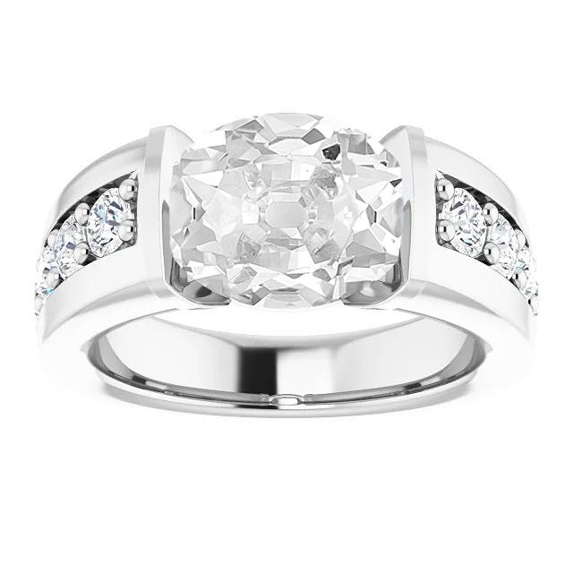 Damen Jubiläumsring Oval Altschliff Diamant Krappen Set 6,25 Karat - harrychadent.ch