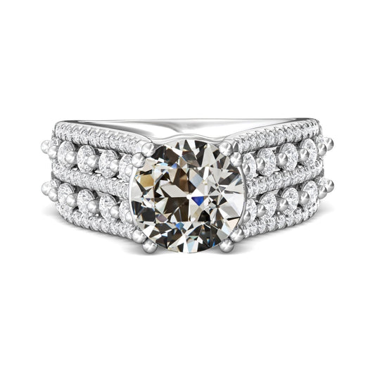 Fancy Diamant Jubiläumsring Altschliff Doppelstift Set 8,50 Karat - harrychadent.ch