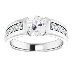Gold Damenring Old Mine Cut Diamant 4,25 Karat Krappenset Schmuck