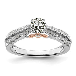Jubiläumsring alter Bergmann Diamant Zweireihige Akzente 2.50 Karat