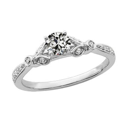 Jubiläumsring mit Akzenten runder Diamant im alten Minenschliff 2,25 Karat