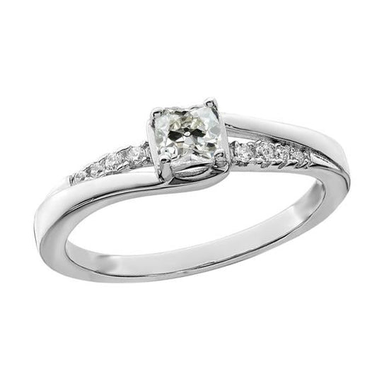 Jubiläumsring rund & Kissen Altschliff Diamant Krappen Set 2,25 Karat - harrychadent.ch