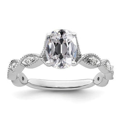 Jubiläumsring Rund & Oval Alter Minenschliff Diamant 4 Karat Schmuck